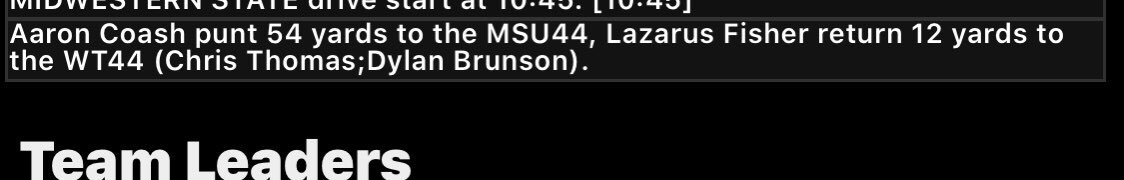 The Buffs and our buddy <a href="/acoash1/">Aaron coash</a> up 13-3 in the second over Midwestern State! #kicknation and the dude just hit a bomb!!