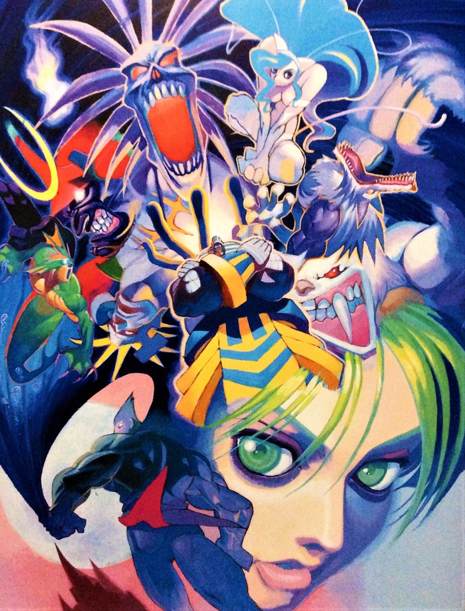 6. Darkstalkers: The Night Warriors. Released in 1994, and highly praised for it’s fight mechanics, and colorful cast of fairy tale based characters, all designed by Bengus. This is also the 1st appearance of “Morrigan Aensland” who would become a flagship character at Capcom.