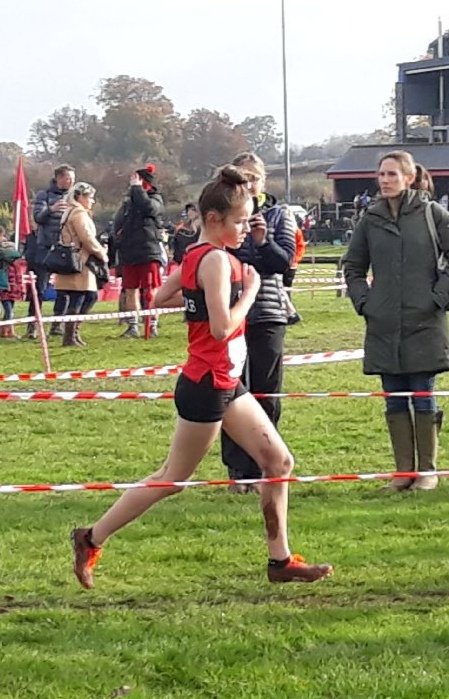 Jasmine Jones super proud to run in her West wales vest for the first time today. #WelshIRXC19