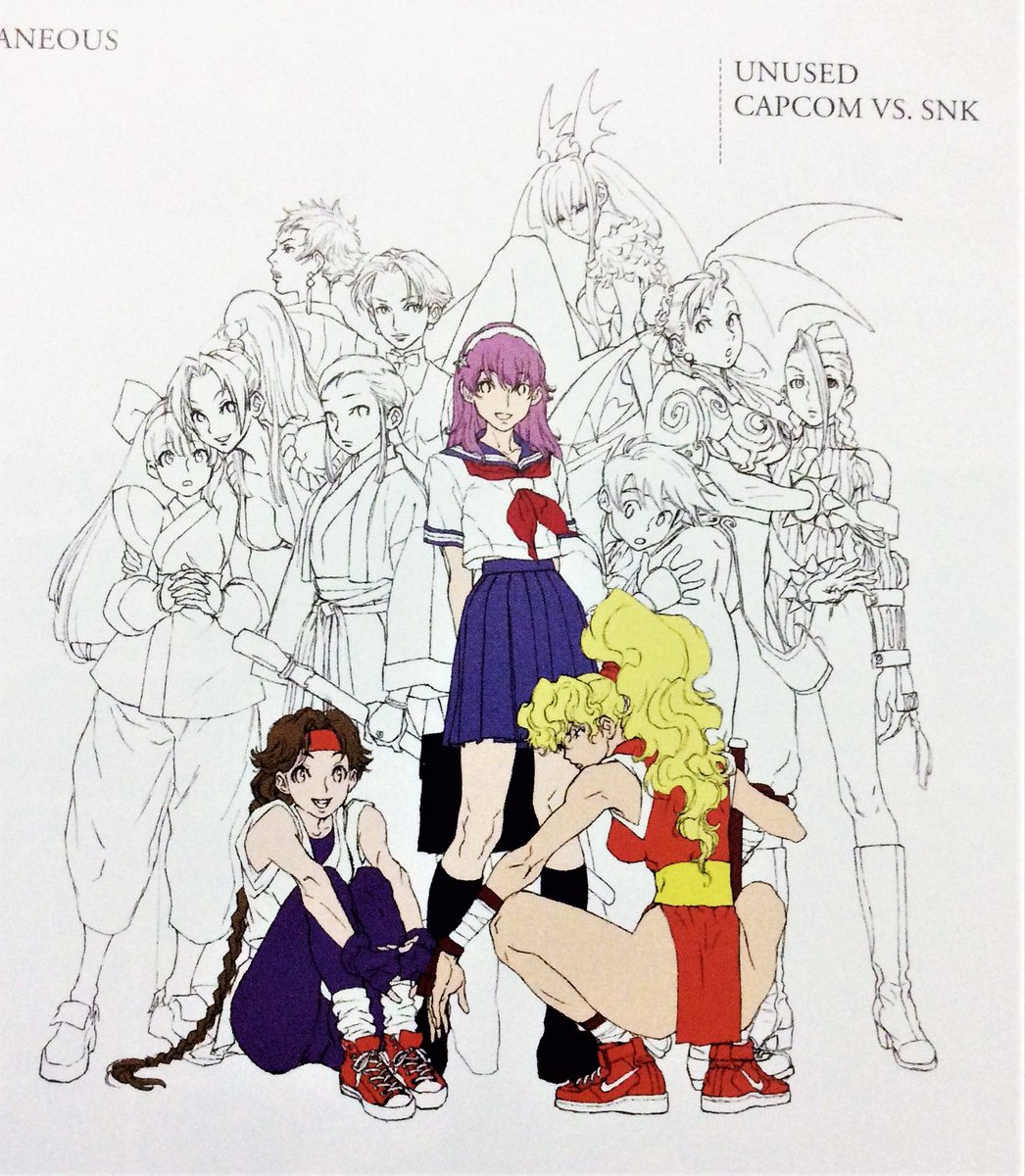 9. Crossovers. This includes all of the Artwork for games where Darkstalkers characters appeared outside of their own series, such as Capcom vs SNK, Millenium Fight and MvC.
