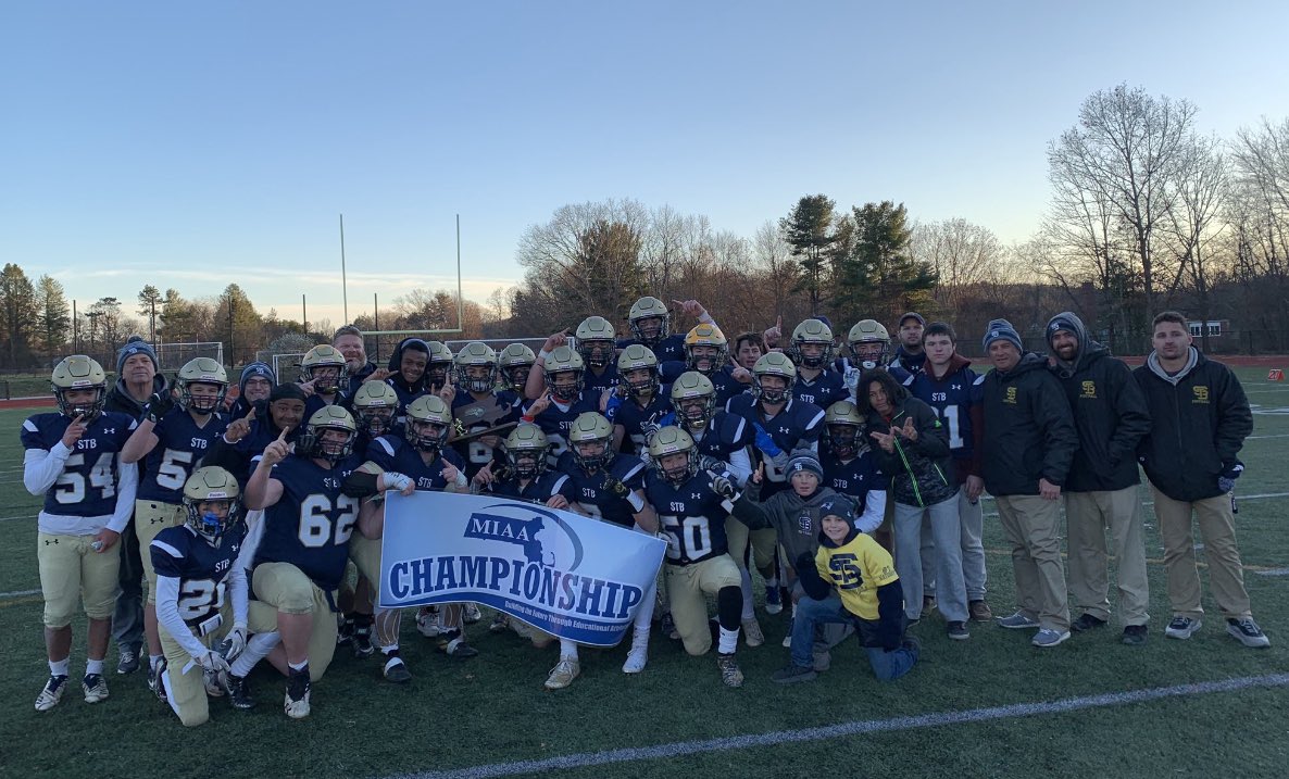 stbfootball's tweet photo. Could not be more proud of this team and the road they have traveled to earn this Central Ma Title; back to back titles! This team is full of character and leadership, enjoy it boys! Lift and Hills Monday...@AthleticsStb @StBernardsCCHS #stballin #family https://t.co/i9bUwkDJKa