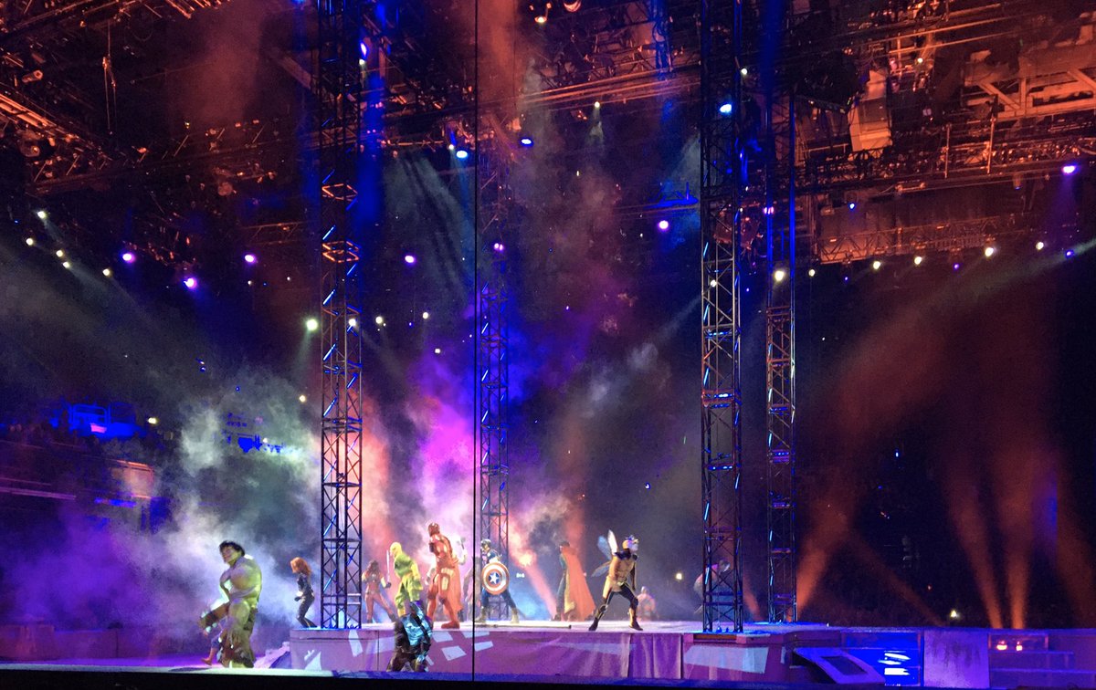 TheChang1980's tweet photo. Being able to go to see Marvel Universe Live in the 3Arena and not be judged....having a kid has its perks ๐๐ #marvel #someshow https://t.co/9YAMo0DyDC
