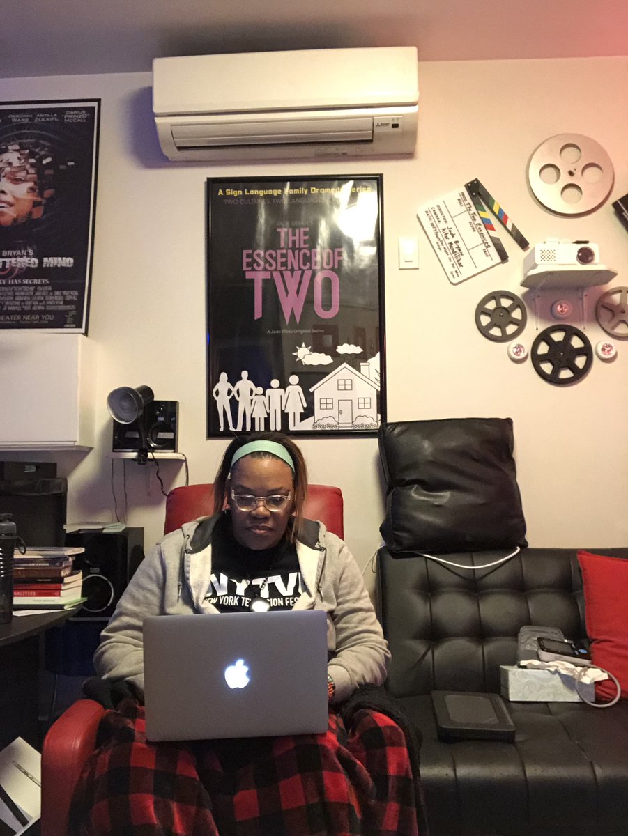 DeafShowRunner's tweet photo. #saturdayfeelings 🎬📺🎭🥰 #alliwantforchristmas... #amwriting #writer #producer #keepingmytrainmoving #trust #trusttheprocess #trusttheuniverse #deaftalentcreator #blackdeaftalent #POCdeaftalent #alwayskeepcreating #writerslife #filmmaker #director #firstblackdeaffilmmaker✊🏽🙌🏽🤞🏽 https://t.co/1Z8AtCctmI