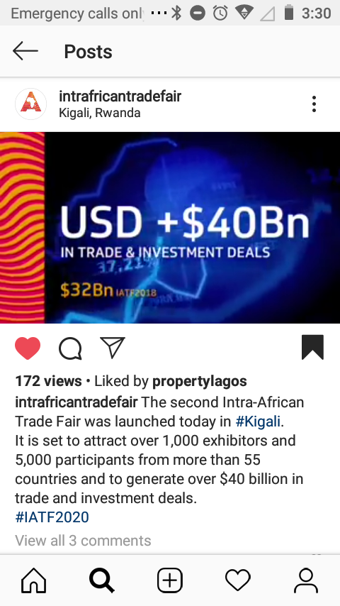 INTRA-AFRICA TRADE FAIR #IATF2020 ......... EXPECTED TO GENERATE OVER $40BILLION IN TRADE DEALS........BETWEEN AFRICAN NATIONS & THROUGHOUT THE WORLD..... ***FREE VIRTUAL LIVE STREAM*** & ***VIRTUAL PAYMENT INTERACTION AVAILABLE*** #Africa #AfricaIn2019 #AFCFTA #AfricanDiaspora