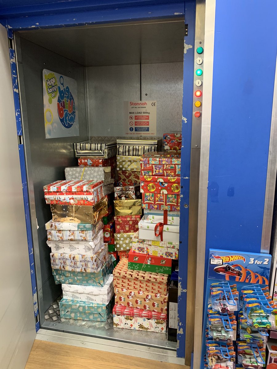 The collection expanded a bit. Great news for #operationchristmaschild. Thanks to the staff at The Entertainer in Banbury