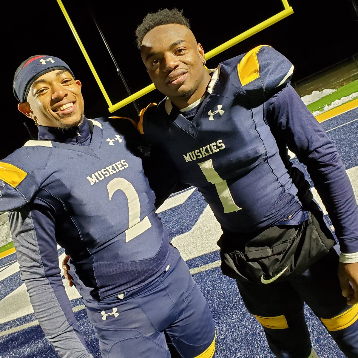 Congratulations to <a href="/LR3_certified/">larry rivers</a> &amp; <a href="/D_Eddie1/">YTN_Dudda</a> the first pair of 1,000-yard rushers in <a href="/LUMuskieFB/">Lakeland Football</a> history. #d3fb