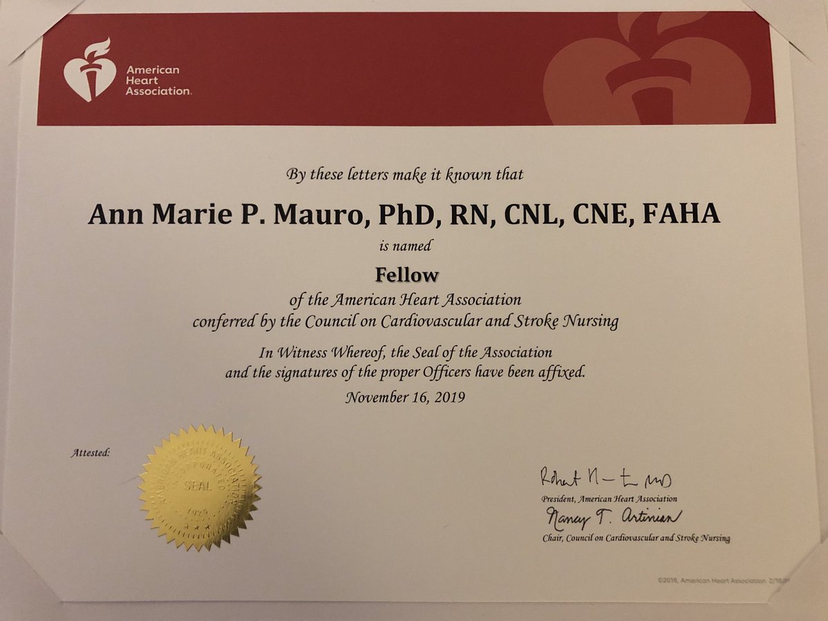 Dr. Ann Marie P Mauro (@annmariepmauro) on Twitter photo Honored to be inducted as a fellow in the American Heart Association #AHA19 #CVSN #FAHA <a href="/RU_nursing/">Rutgers School of Nursing</a> <a href="/NLN/">National League for Nursing</a> @ENRS_go @NYUNursing <a href="/SetonHall/">Seton Hall</a> Honored to be inducted as a fellow in the American Heart Association #AHA19 #CVSN #FAHA <a href="/RU_nursing/">Rutgers School of Nursing</a> <a href="/NLN/">National League for Nursing</a> @ENRS_go @NYUNursing <a href="/SetonHall/">Seton Hall</a>