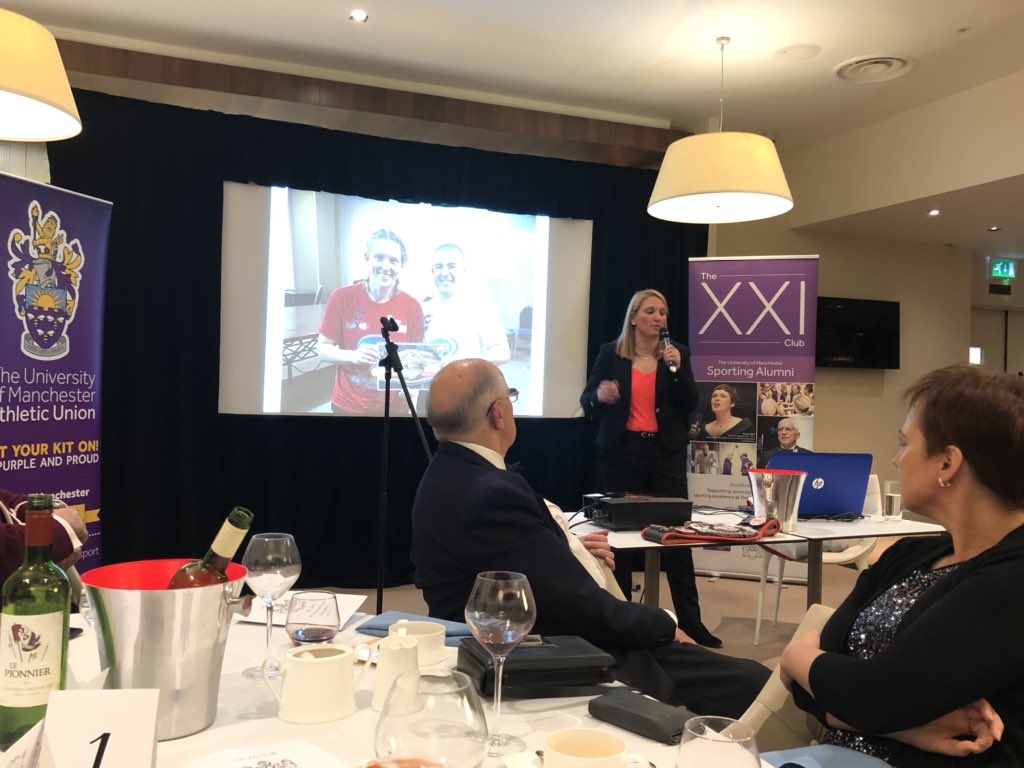 Fantastic presentation from <a href="/scopelandboxer/">Stacey Copeland</a> at the <a href="/XXIManchester/">Man Uni XXI Club</a> annual XXI Club dinner. #girlpower