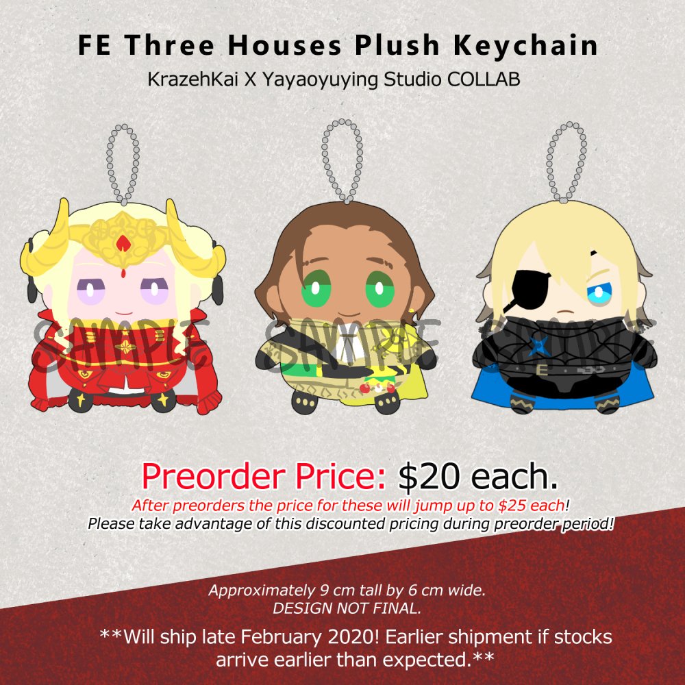 [RTs ☺️??] PREORDER IS LIVE for my new FE:3H Christmas charms, Inktober zine, FE:3H plush keychain collab with @YayaoYuyingSTU, and Chrom Dakimakura~!

⚠️‼️ PLEASE CHECK THE SHIPPING DATES for each preorder item as they are different!

Online Store: https://t.co/uDraKRKU2b 