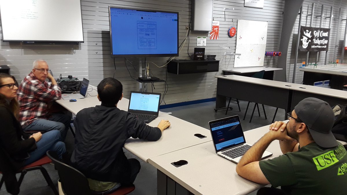 CodeForTampaBay's tweet image. Nice Saturday Code session at @AMROCFabLab today. Catch us most Saturdays from 11am to 1pm and the 3rd Tuesday of each month at 6pm, at our general meeting , both at AMRoC, and see what's up in civic tech projects and more. meetup.com/Code-for-Tampa…