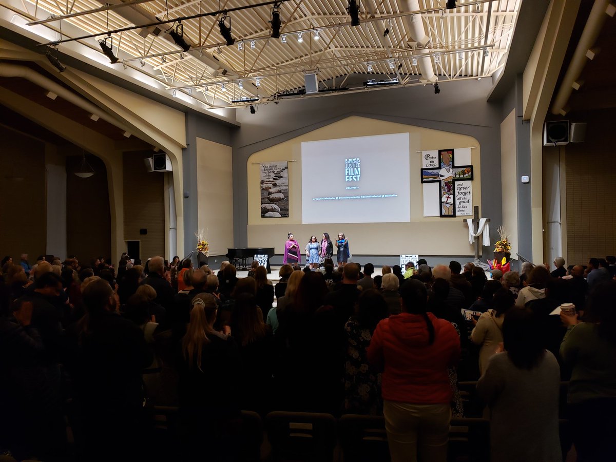 justicefilm's tweet photo. Pooni sisters getting the standing ovation post screening of Because We Are Girls. @vivamantrafilms @baljitsangra604 @thenfb @onf https://t.co/vIU5SkWqCd