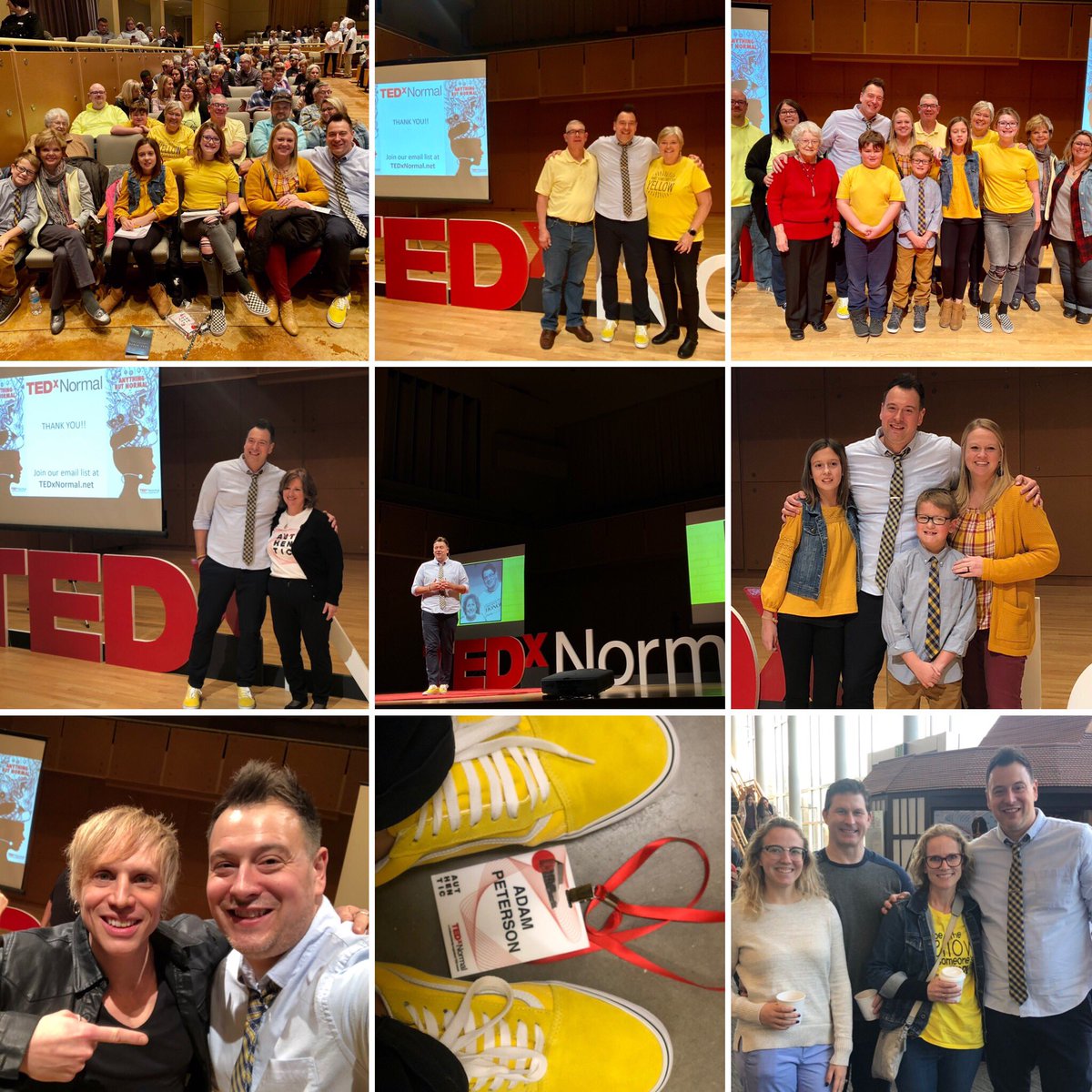 AdamPetersonEdu's tweet photo. #bestdayever at @tedxnormal 2019!  My amazing family, old friends &amp; new ones, an awesome speaking coach, a great volunteer committee, fantastic audience, and an outstanding lineup made it an amazing event!  So proud to be part of the #tedxnormal2019 family! https://t.co/00zk04Vw5F