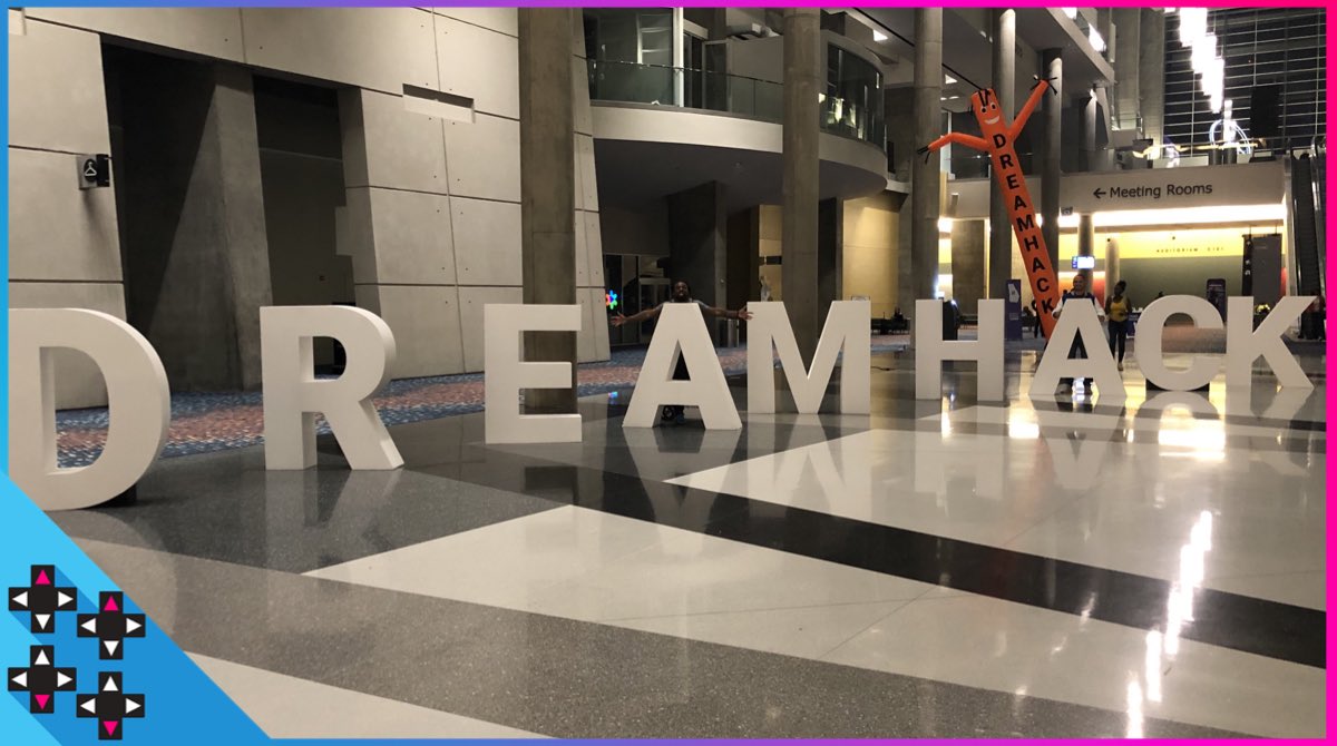 Can you spot @XavierWoodsPhD in the photo? Might be easier to find him if you come to the @DreamHack @Brawlhalla stage tonight at 8 #dreamhackatlanta #bhesports