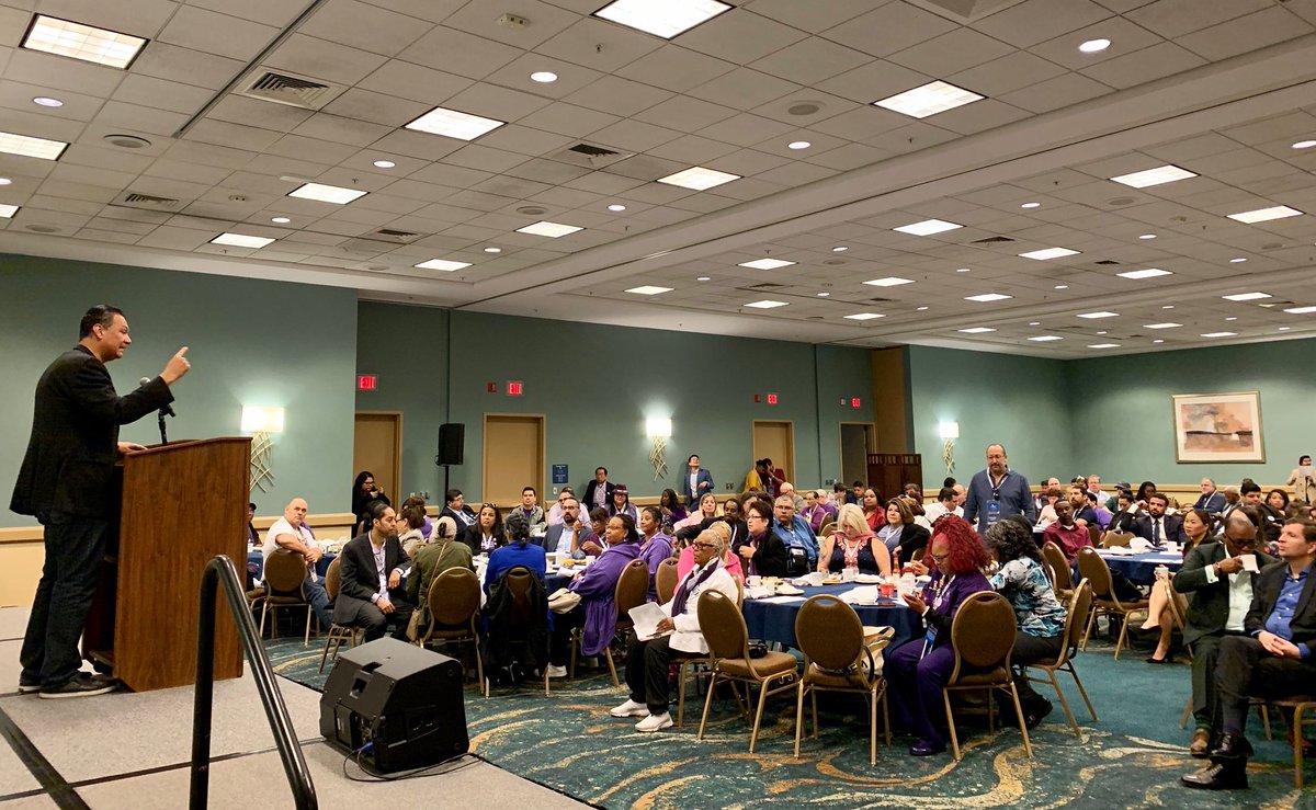 Day 2 of #CADEM19 started with speaking to a pumped up #SEIU! The convention continues with #RealAmericaForum and more training and organizing as we prepare for #Election2020.