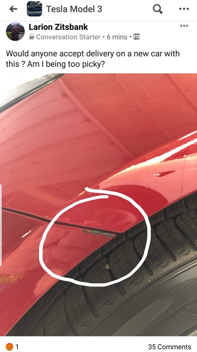 ghost_scot's tweet image. &quot;Would anyone accept delivery on a new car with this? Am I being too picky?&quot;
#TeslaQualityIssues 
#TeslaPaintIssues