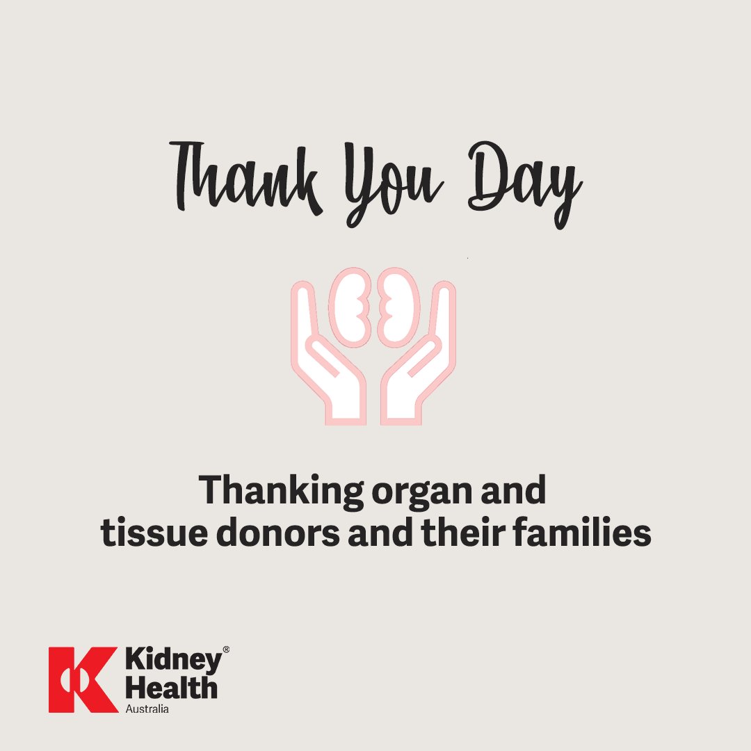 Today is #DonateLife Thank You Day. 

Today we take time to say 'thank you' to the selfless donors who have changed our lives. 

Register to be a donor donatelife.gov.au/register-donor… 

#ThankYouDay2019