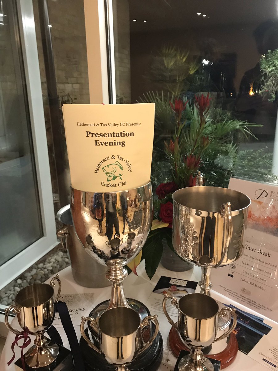 htvcc's tweet photo. Fantastic end of season dinner at @ParkFarmHotel. Great venue, great evening, great club, great season. Congratulations to all the award winners. ๐๐พ #htvcc https://t.co/R0IFVsHviO