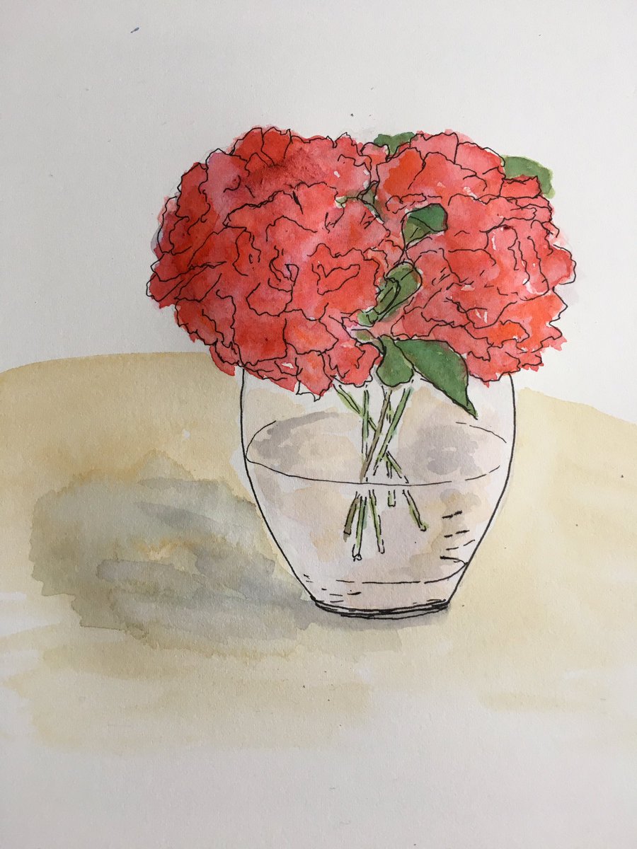 Took a moment to paint a gift from a friend. Painted it again and added ink. Work is play. Play is work.