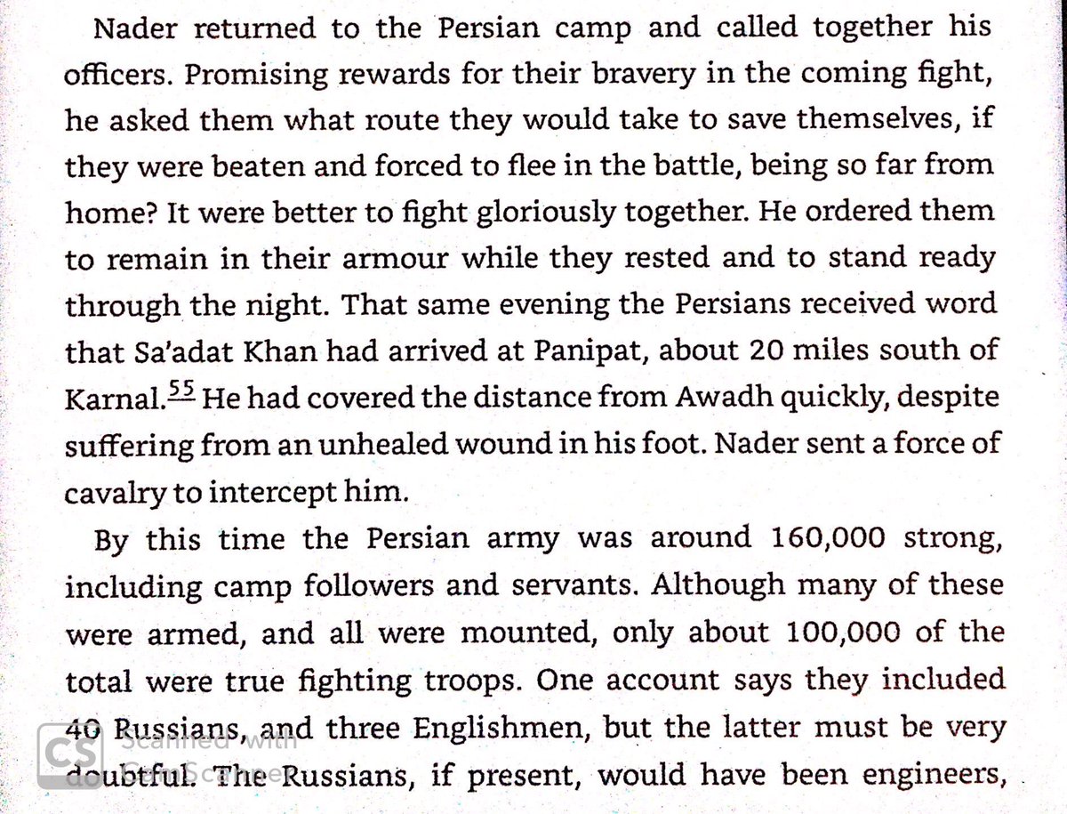 Author cites total Mughal troops at 300k & Persians at 100k. Numbers seem exaggerated, although the armies were undoubtedly enormous by the standards of the time.
