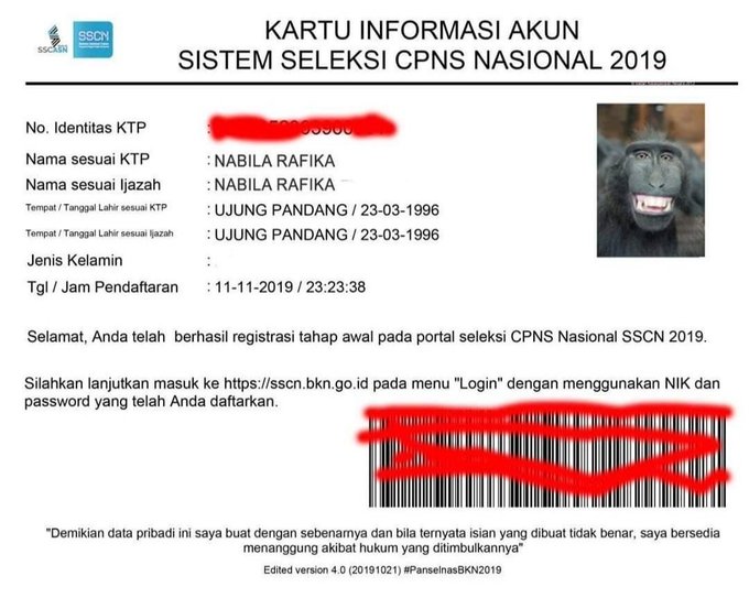 Contoh ID editan