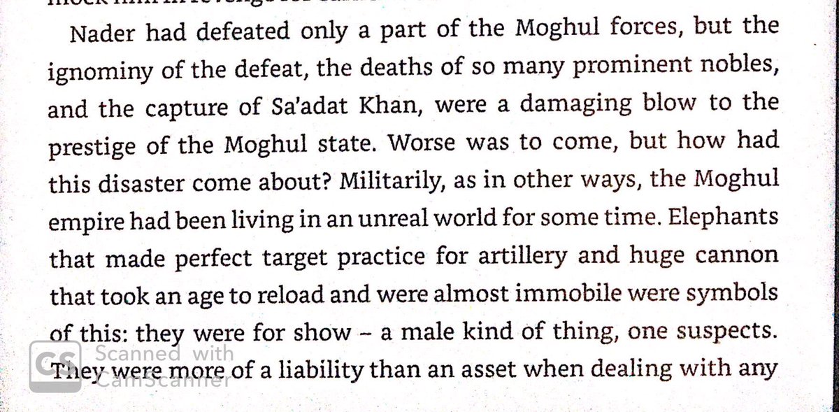 Persian victory over Mughals due to better artillery & muskets, better logistics, & smaller more maneuverable units.