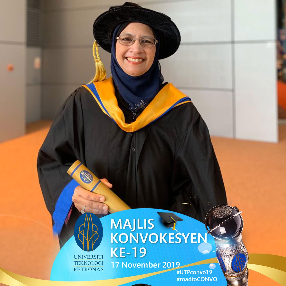 6 graduates in the age range of 50 years old and above will be graduating- 4 Malaysians, 2 International where 5 of them are PhD recipients and 1 MSc recipient. The eldest being Dr Khalidah Khalid Ali (63 years old)