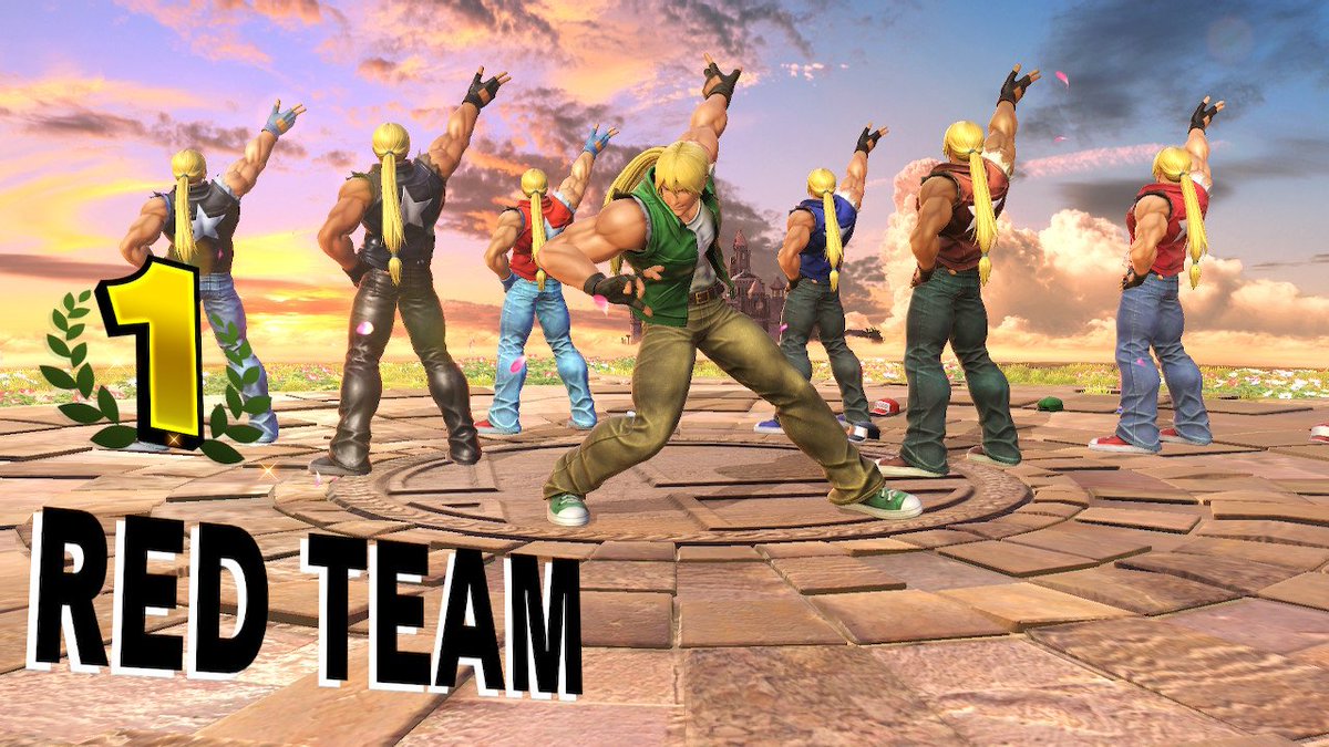 access_ark's tweet photo. the pokermans are cool &amp; all but why not have 7 terrys harrass a goose #SmashBros #NintendoSwitch https://t.co/21MaKJXlha
