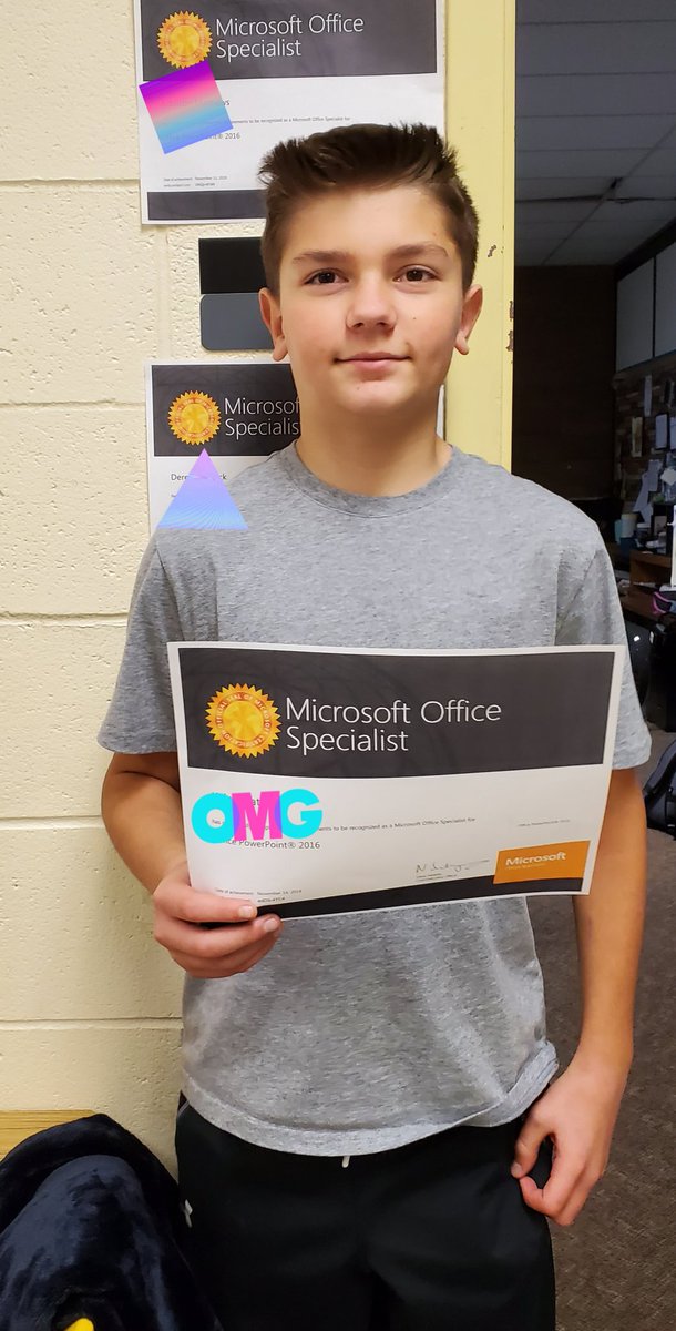 ArinLee74's tweet photo. Getting started with our 7th Grade MOS PowerPoint Certifications!! These kiddos have been working hard and earned those certificates! @NesmithEdu @MicrosoftEDU @WV_Futures https://t.co/d0OhQ5UEEk