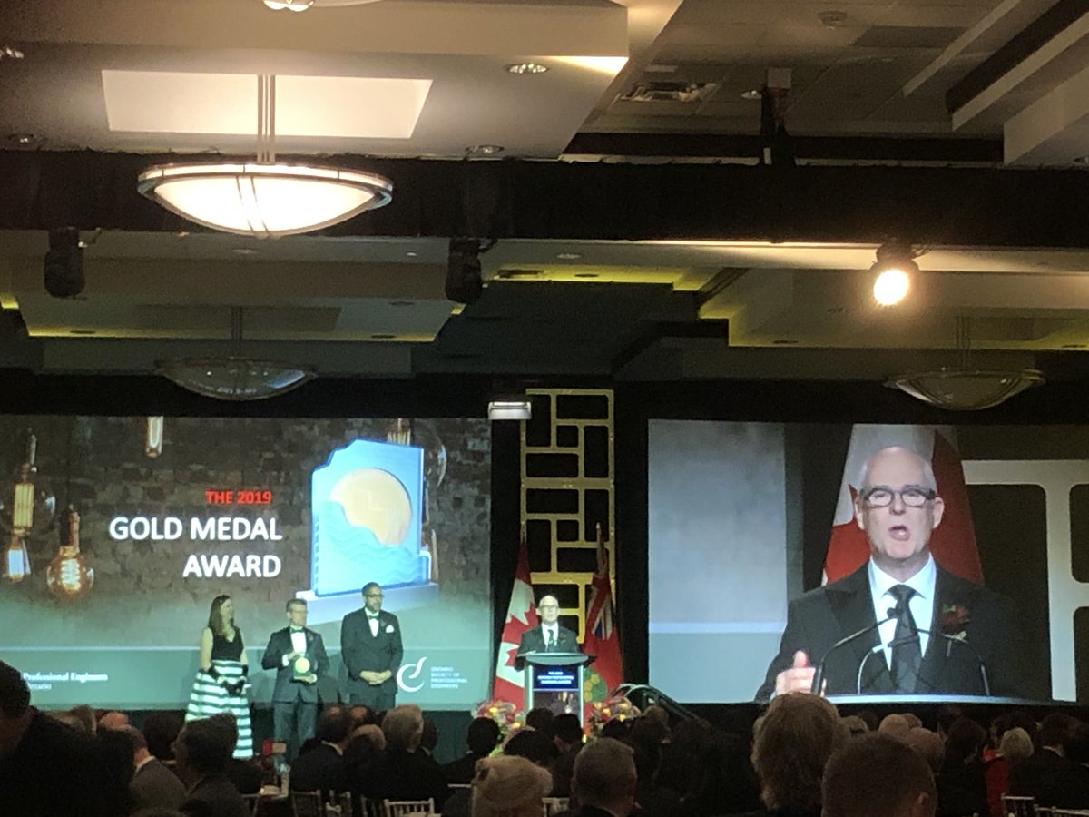 PEO salutes Brian Bonnick, P.Eng., Executive VP, Technology at <a href="/IMAX/">IMAX</a> &amp; winner of the Gold Medal at the 2019 Ontario Professional Engineers Awards gala. #OPEA2019 opeawards.ca/awardees