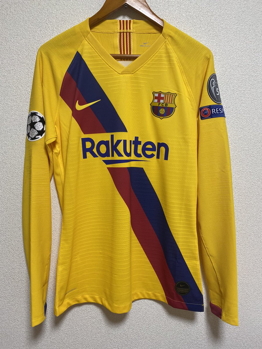 19-20 バルセロナ　アウェイ長袖　CL用　グリーズマン　選手支給品 19-20 バルセロナ アウェイ長袖 CL用 グリーズマン 選手支給品 19-20
