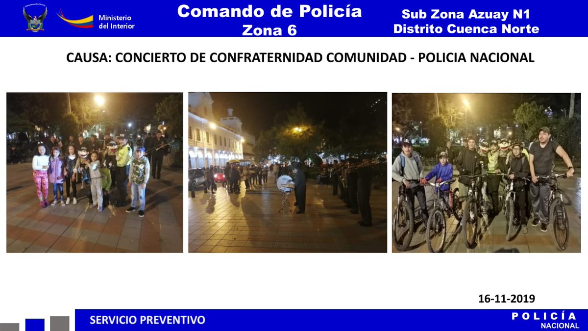 SubzonaAzuay's tweet photo. Servicio Policial en la ciudad de Cuenca https://t.co/VHnnvbd1ih