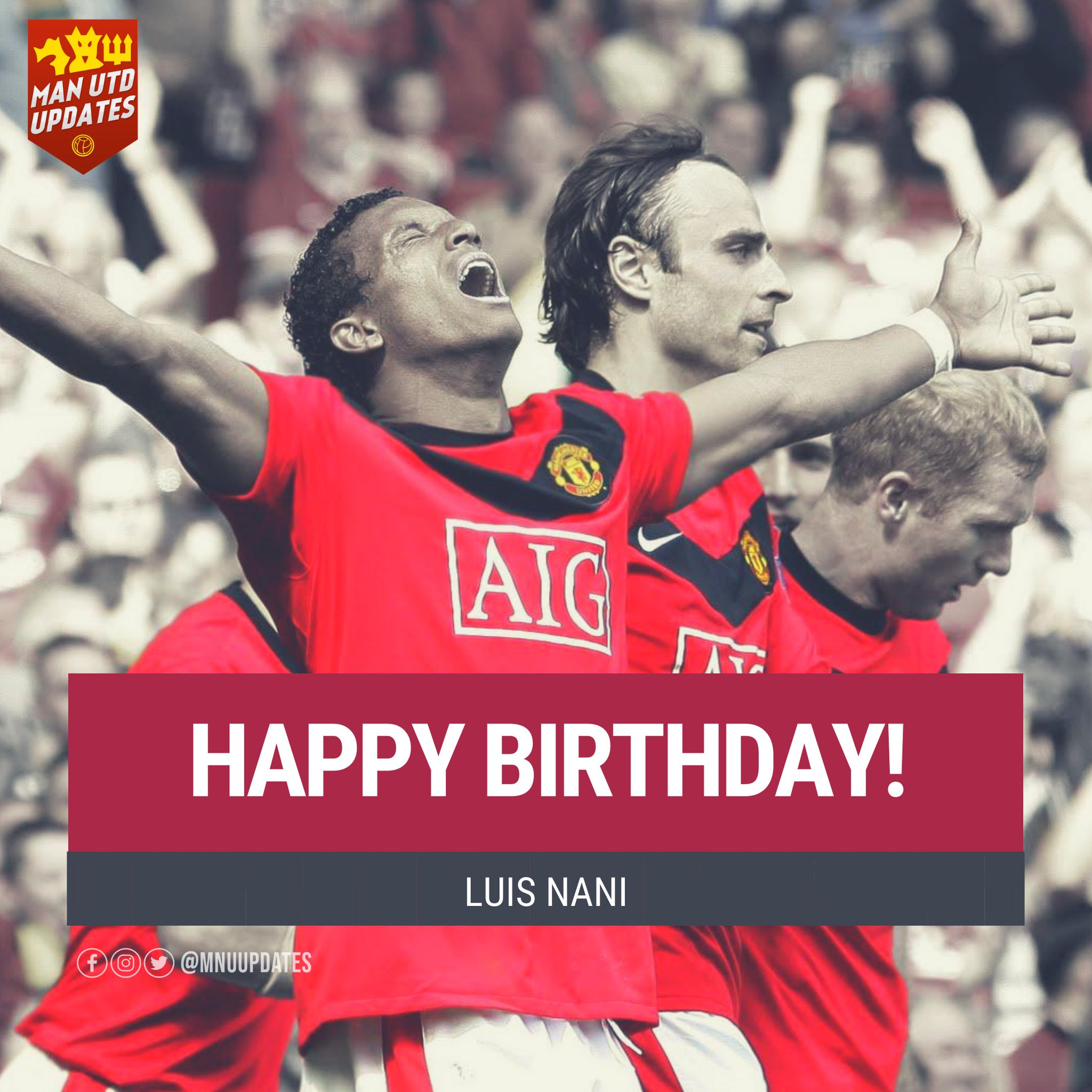 Happy Birthday to former Manchester United winger Luis Nani who celebrates his 33rd birthday!   