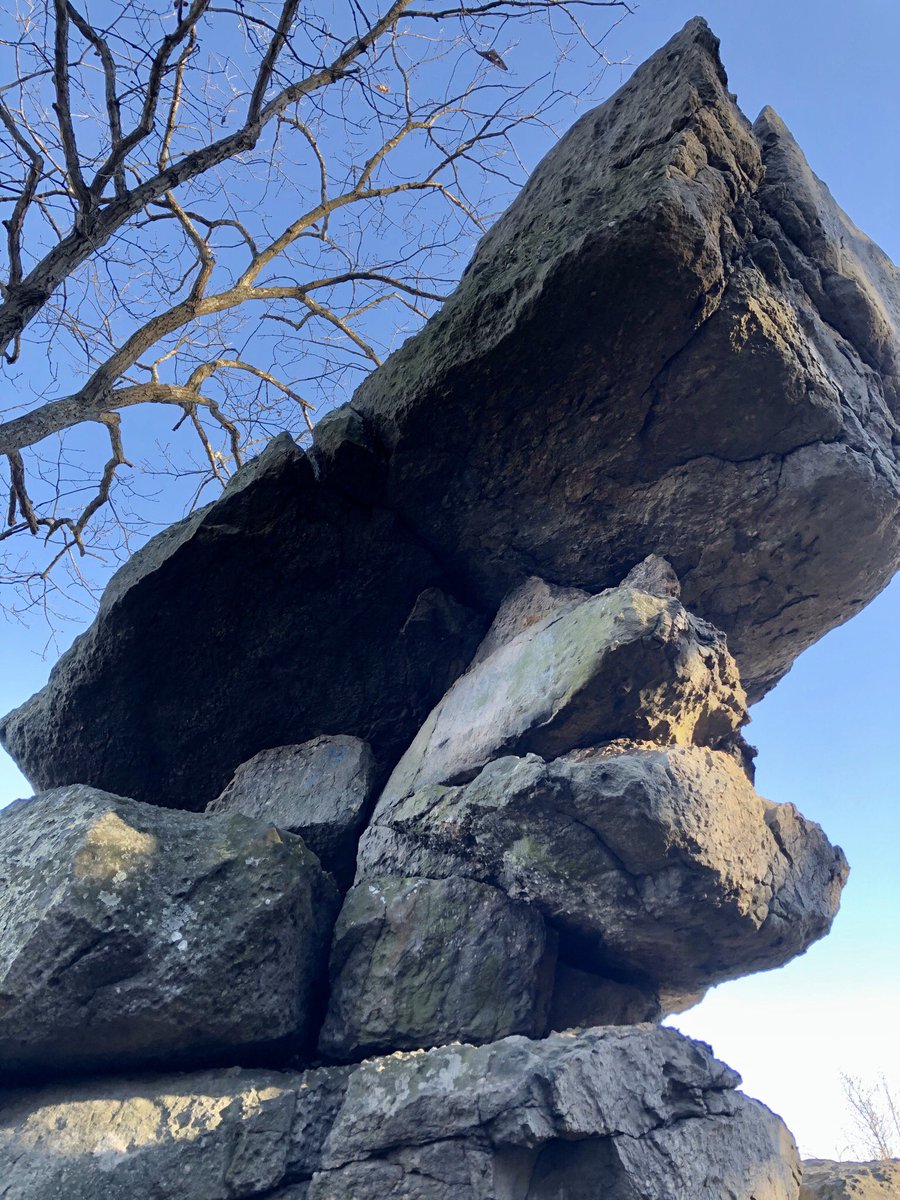 MrsDonatoGV's tweet photo. Cool rock formations at Rocks State Park in MD. Legend says the King & Queen Seat was a ceremonial gathering place for the Susquehannock Indians. #hiking #nature #geology #rocksstatepark #maryland https://t.co/yAATvXe9vi