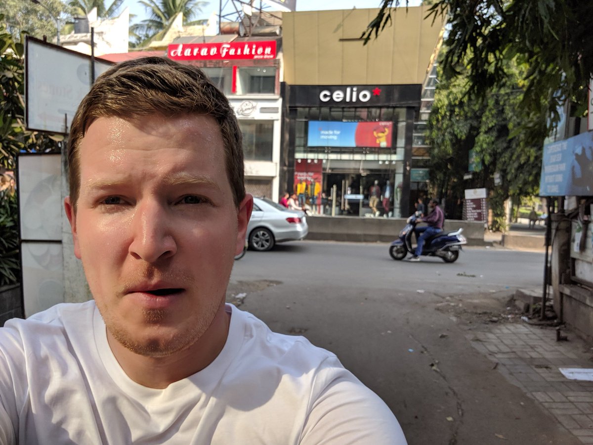 Exhausted picture of me running through Pune 