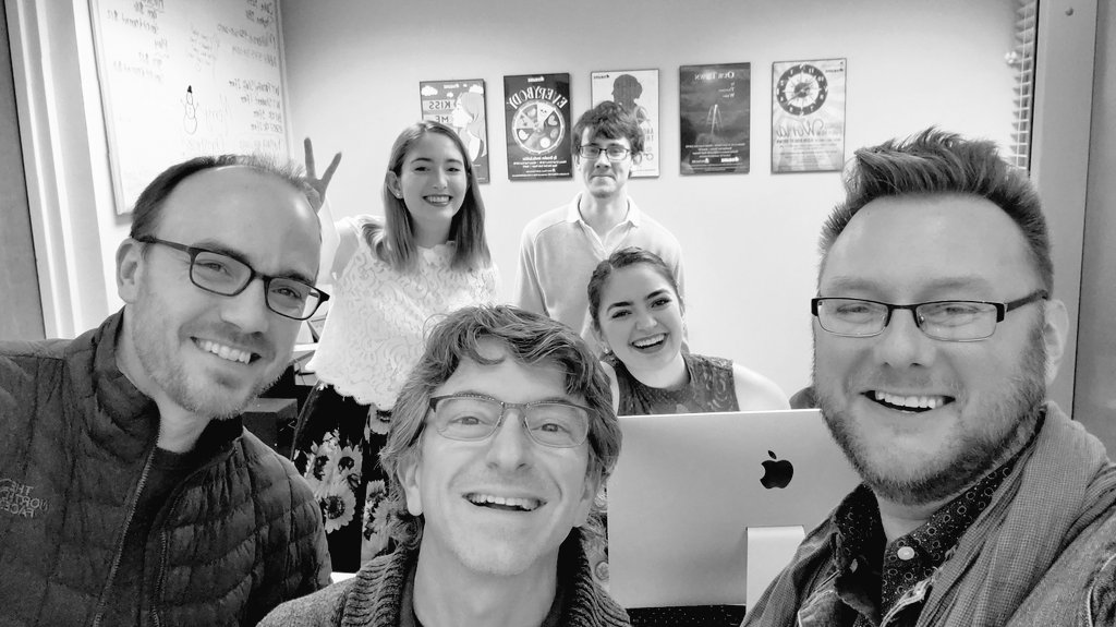 MrBehrmann's tweet photo. Always start your evening at the theatre by visiting with the #BoxOfficeChronicles Crew. #WTAda https://t.co/p6U6i1OMH9