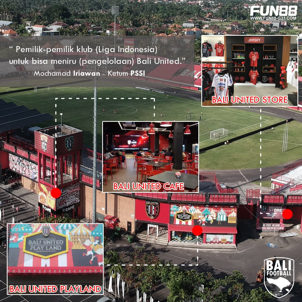 Bali_Football's tweet photo. Ketua umum PSSI, Mochamad Iriawan alias Iwan Bule yang sempat datang ke Stadion Kapten I Wayan Dipta, Gianyar beberapa waktu lalu mengaku terkesima melihat sederet fasilitas yang dimiliki Bali United. https://t.co/0UZC6NmwHE