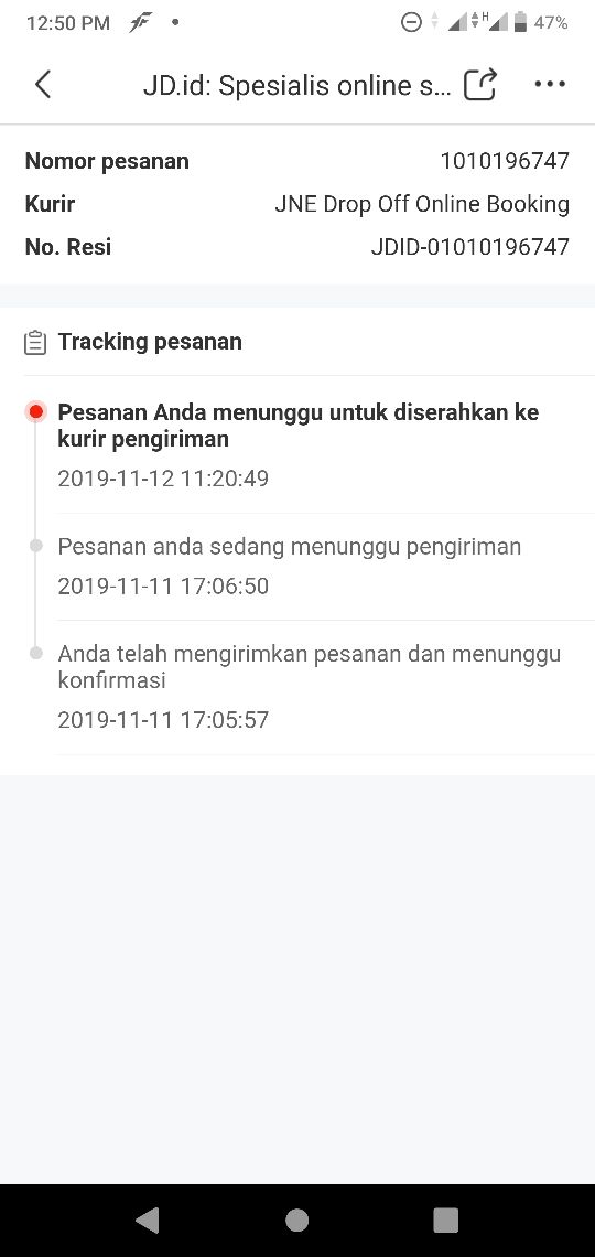 O Xrhsths Jd Id Sto Twitter Hi Kak Ipunkhimself Maaf Ya Setelah Kami Lakukan Pengecekan No Pesanan 1010196747 Sedang Dalam Penjemputan Oleh Kurir Dengan Estimasi 3 5 Hari Mohon Kesediaannya Untuk Menunggu Semoga Kendala