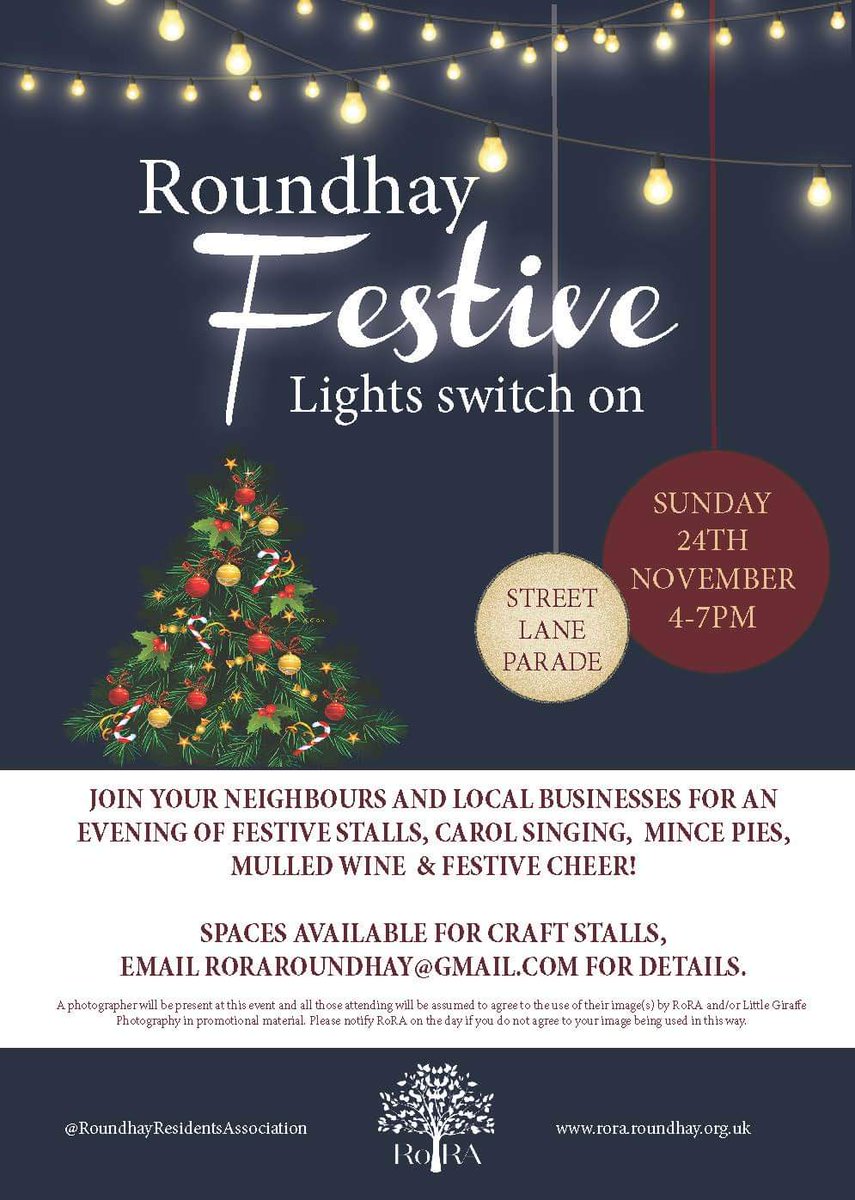 Exciting news that the festive lights market stalls are all booked up. Can't wait to see what exciting home made crafts, foods and gifts are on offer this year. Come along next Sunday.