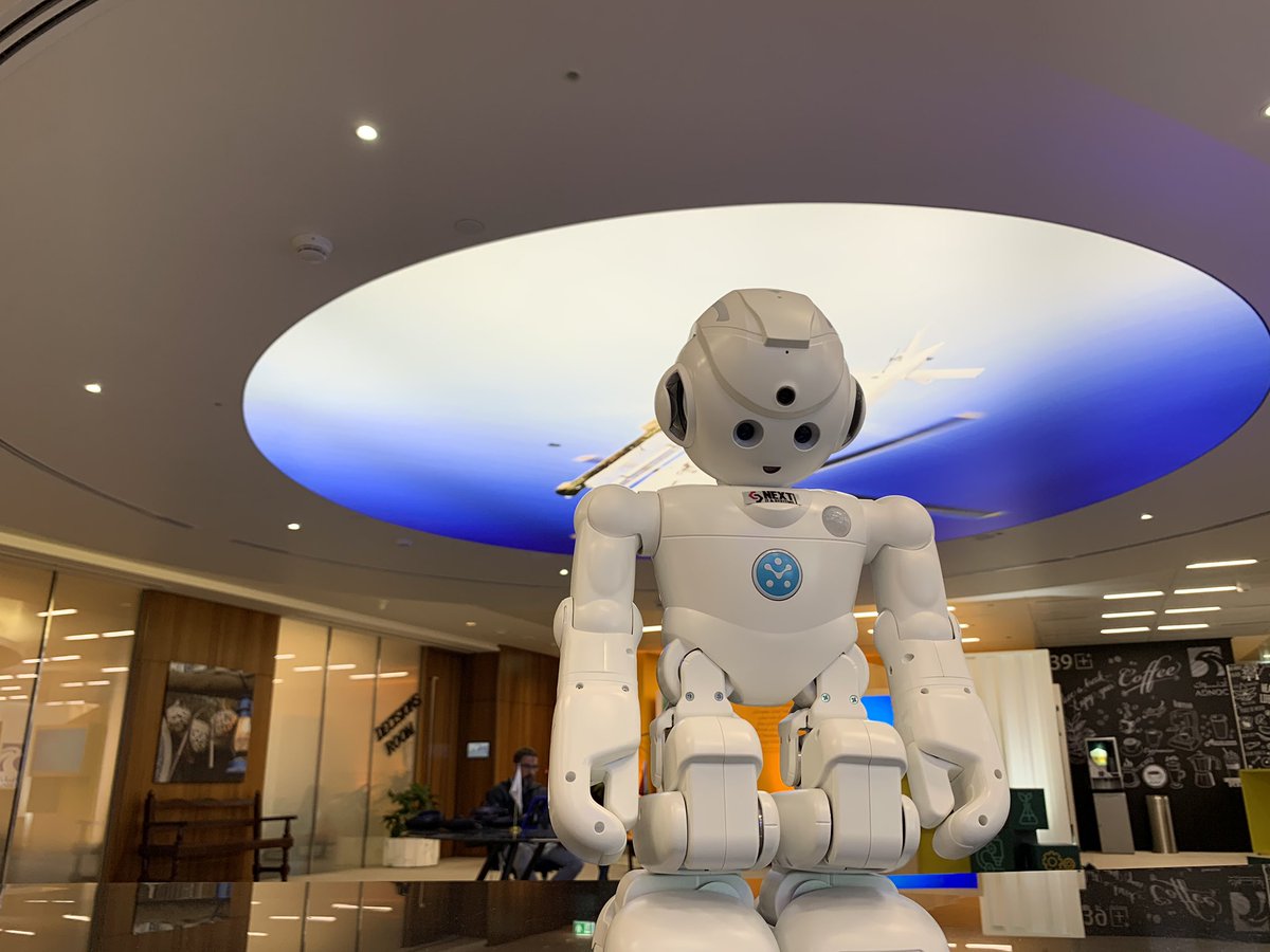 shaik99's tweet photo. All set for a week long event. @robotemi Lynx and @Amazon Echo Show is ready to show off. #NLP #AI #nextuae #UAE https://t.co/EmjIzPLcTe