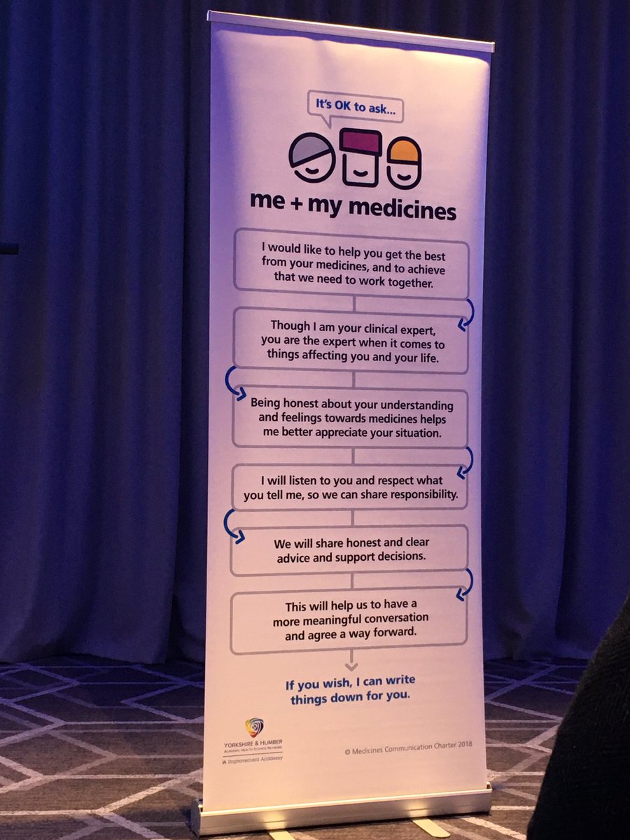 Put patients first. No patient is the same. Listen to them. Involve them. It’s THEIR medicine. @MeAndMyMeds @rpharms #RPSConf19