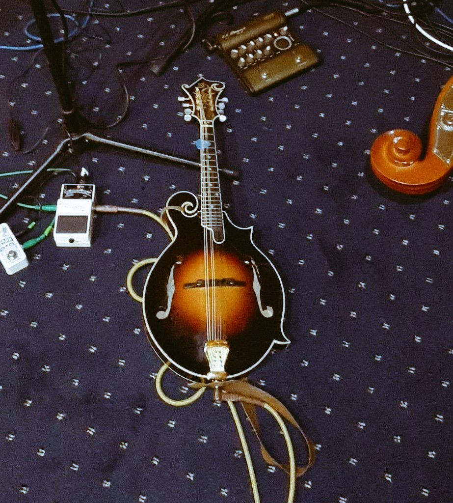 We had such a good time gigging at Mount Vernon Bowling Club Last night that we forgot to get any pics, so here's LB getting set up! Thanks to Rhona &amp; everyone at the club for having us
#glasgowbluegrass #mandolin #thedaddynaggins #livemusicglasgow #keepmusiclive