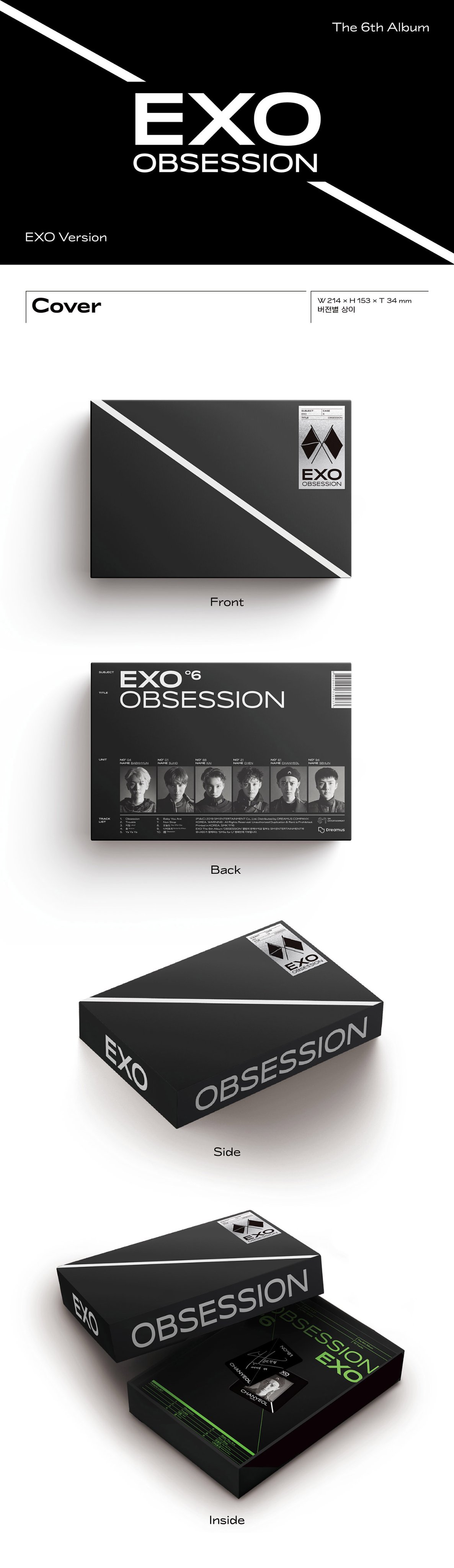 EXO The 6th Album 'OBSESSION' EXO /X-EXO Ver. 