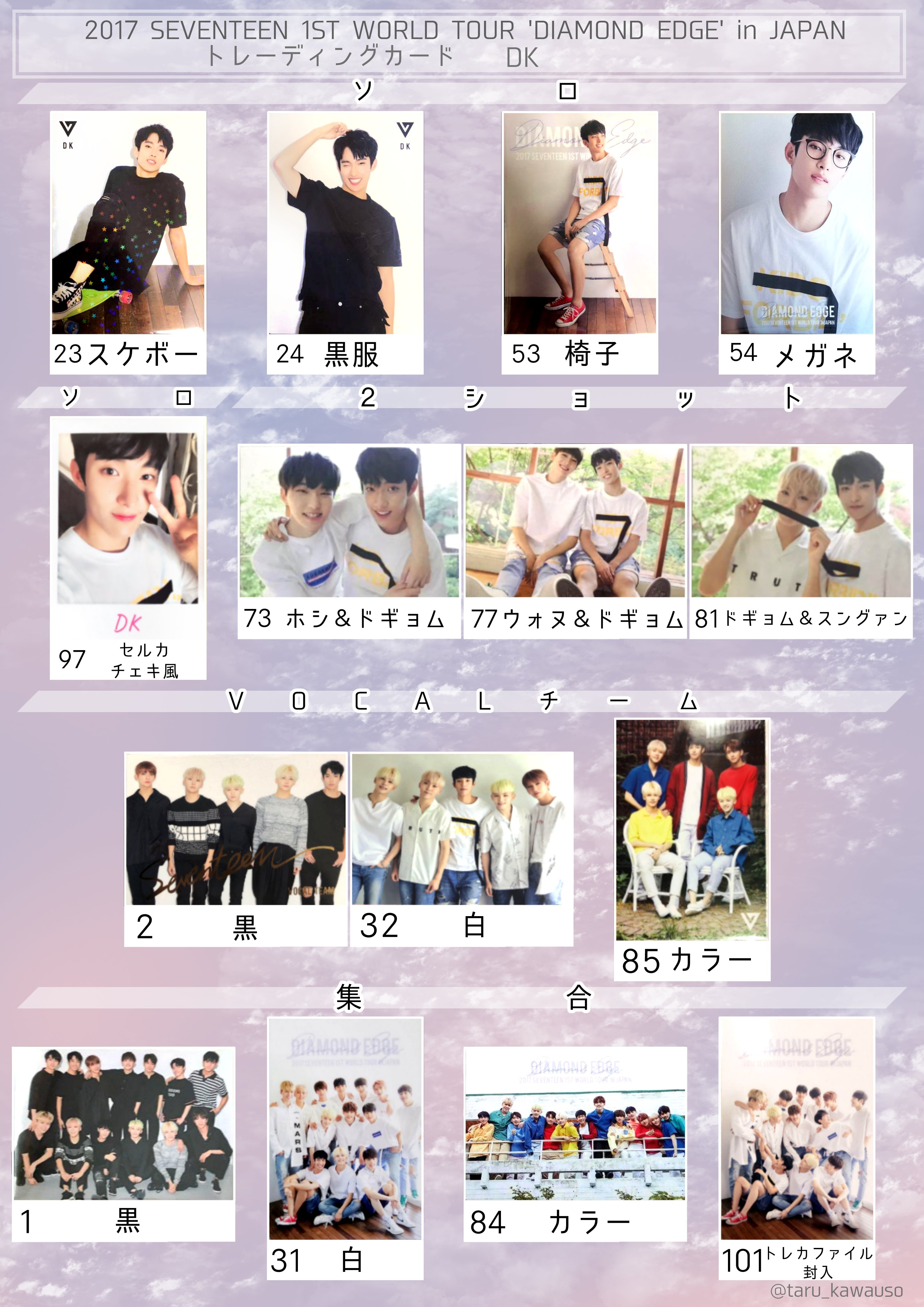 SEVENTEEN ジョシュア ウォヌ DIAMOND EDGE トレカ ①｜CD・DVD