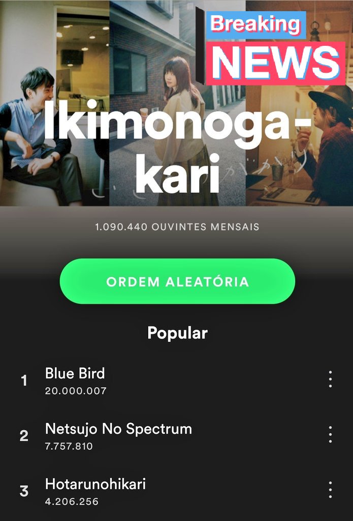 spotify ikimono gakari blue bird