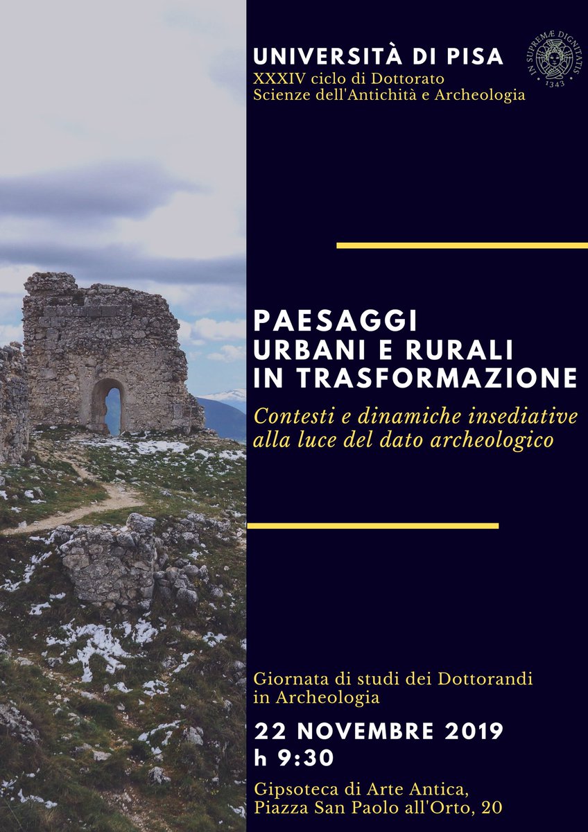 Germana_84's tweet photo. Giornata di studi  #paesaggiintrasformazione
#archeology #paesaggi 
@Unipisa https://t.co/vWQvohgxn7