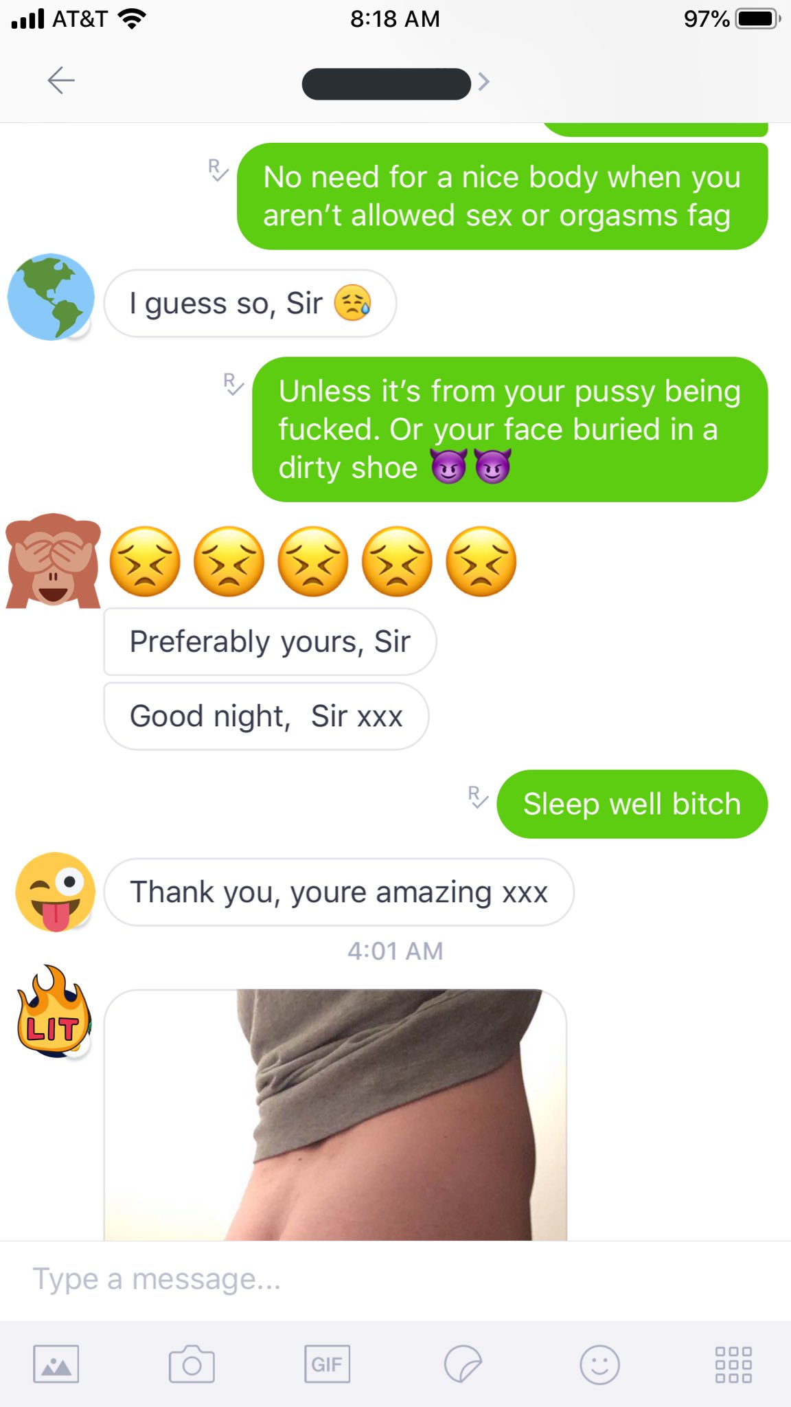 Boss Bear on X: Straight married fag is back. Tried to run from being a  pathetic loser. Told me hes addicted. He hasnt had sex or any orgasms for  close to two