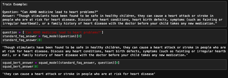 Going Beyond "cosine similarity". Building a conversational chatbot with BERT and SQAUD - well it's stacked on top of a TF-IDF ranker for now but so far so good. Looks like we're getting somewhere! #NLP #BERT #Transformers #AttentionIsAllYouNeed