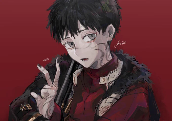 鉛筆(Hi-uni)を擬人化しました 