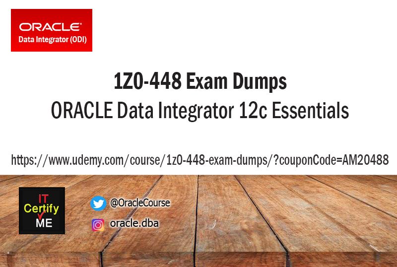 OracleCourse's tweet image. 1 Day left at this price ( 10$)
Oracle Data Integrator 12c Essentials Exam Dumps
100% Valid Oracle 1Z0-448 Exam Questions and answers 
udemy.com/course/1z0-448…

#OracleOtherCertification #oracle #exam #dumps  #OracleAutonomousDatabase #Certification
#odi12c #odi #oracle