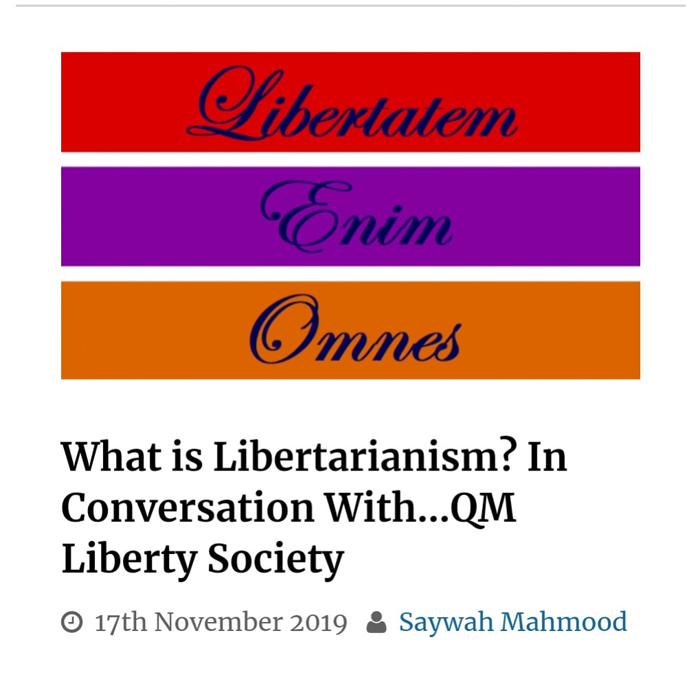 So the first conversation of our In Conversation With... series is out! It's a really interesting topic and we got to hear some alternative viewpoints. Thank you so much to QM Liberty Society for being involved.
theprintnews.co.uk/2019/11/what-i…